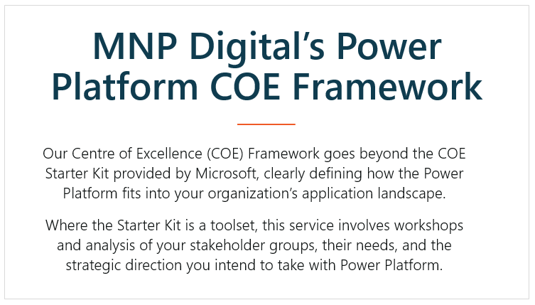 MNP Digital COE Framework