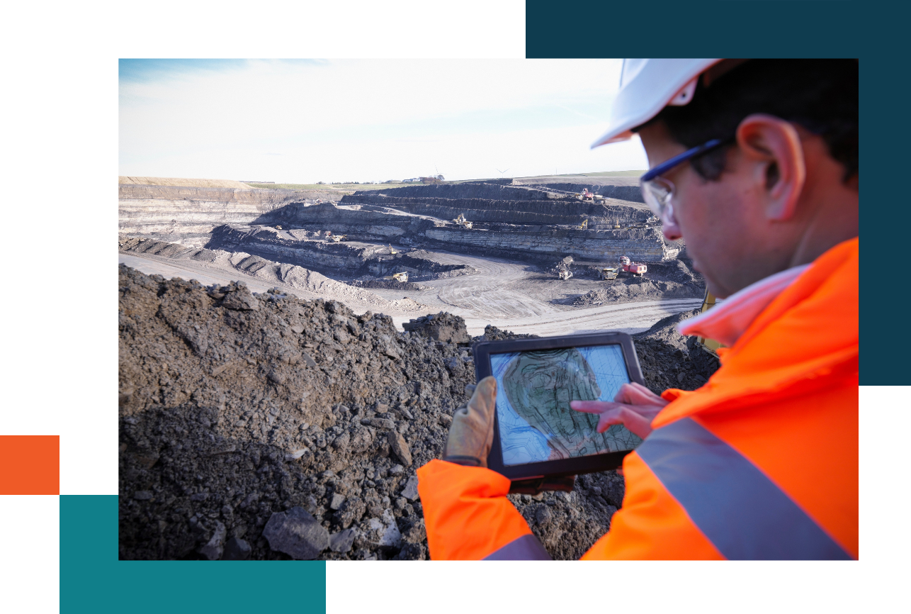 Mining app tablet
