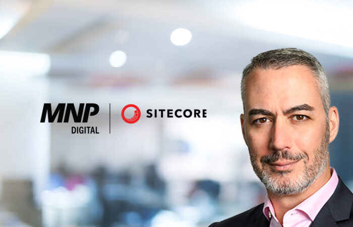 Jason MacLean, MNP Digital logo, Sitecore logo